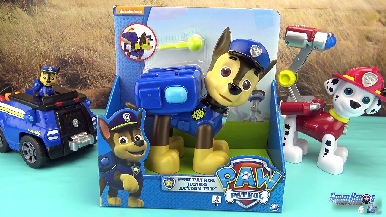 PAW PATROL Chase Jumbo Pup Figure Pat Patrouille Figurine géante 4k Jouet