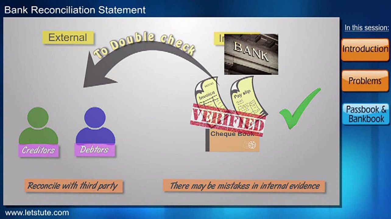BANK RECONCILIATION STATEMENT | BRS | Accounting | LetsTute Accountancy
