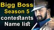 Big Boss Kannada Season 5 expected contestants list here in the video