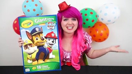 Coloring Zuma PAW Patrol GIANT Coloring Book Crayola Crayons | COLORING WITH KiMMi THE CLOWN