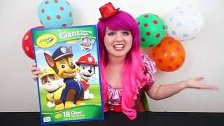 Coloring Zuma PAW Patrol GIANT Coloring Book Crayola Crayons | COLORING WITH KiMMi THE CLOWN