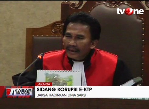 Jaksa Hadirkan Lima Saksi di Sidang Korupsi E-KTP