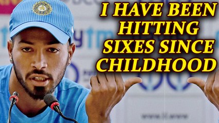 Download Video: Hardik Pandya says, he's been hitting sixes since childhood | Oneindia News