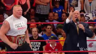 Braun Strowman attacks Universal Champion Brock Lesnar- Raw, Aug. 21, 2017