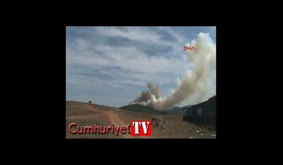 Nurettin Baransel Kışlası içindeki ormanlık alanda yangın