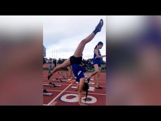 Backward Somersault Into Blocks