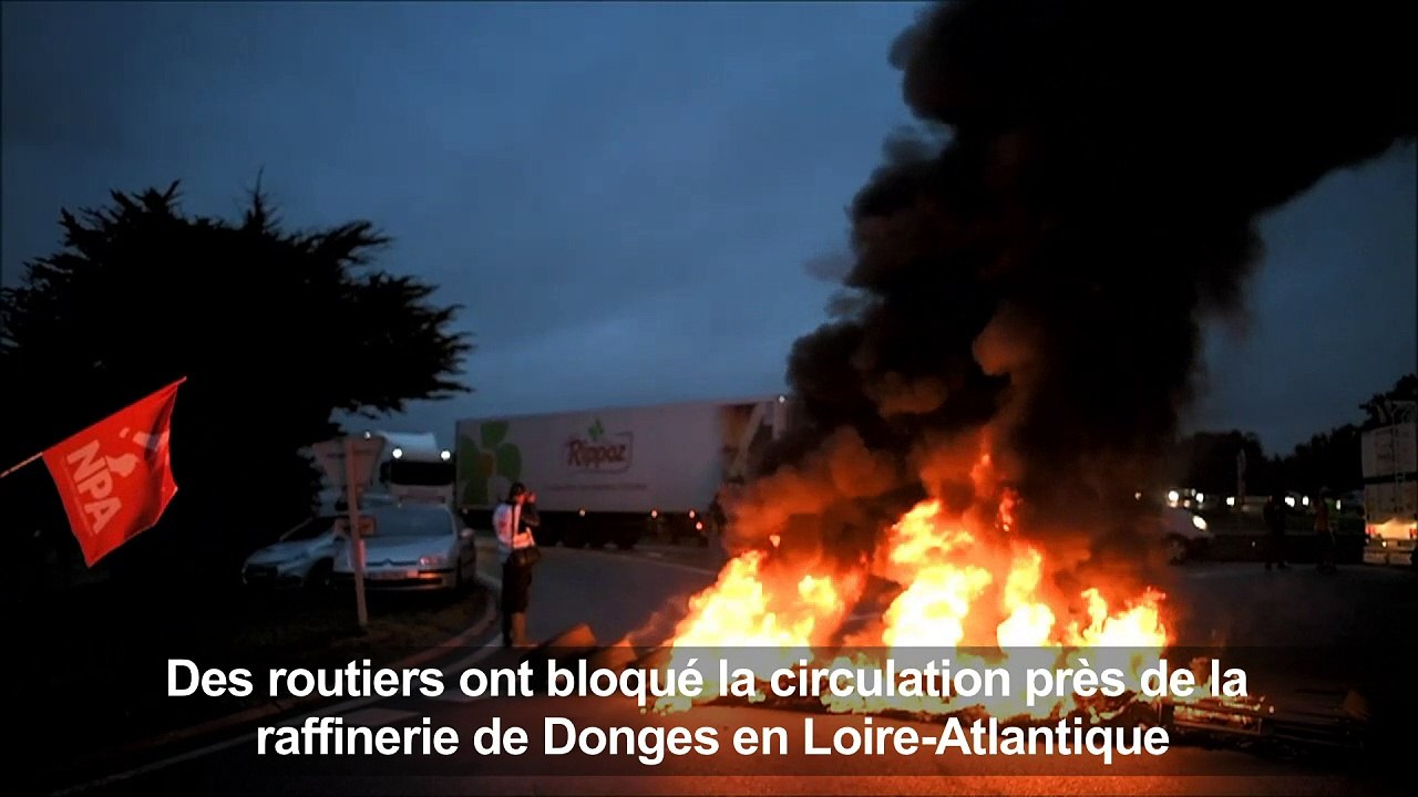 La raffinerie de Donges bloquée par les routiers