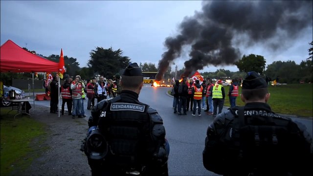 La raffinerie de Donges bloquée par les routiers