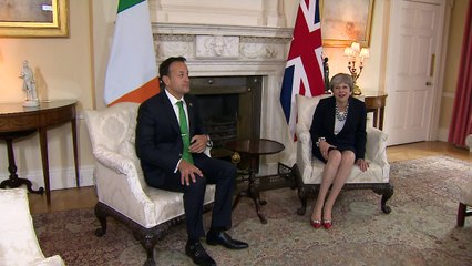 May meets Ireland's Leo Varadkar to discuss Brexit plans