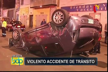 Callao: colisión de autos deja seis personas heridas