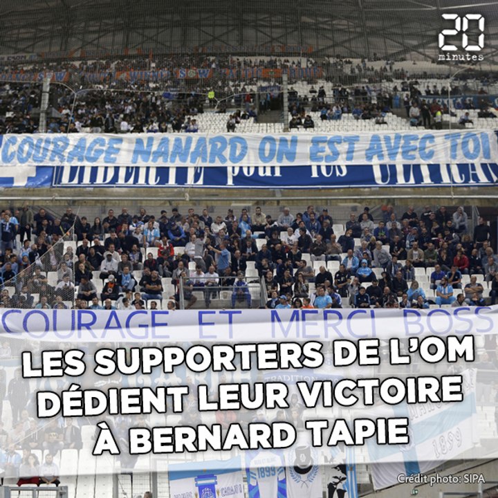 Les supporters de l'OM dédient leur victoire à Bernard Tapie