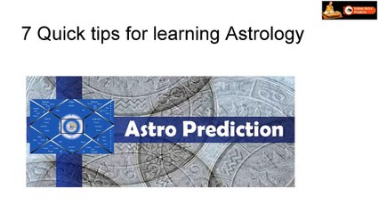 7 Quick tips for learning Astrology
