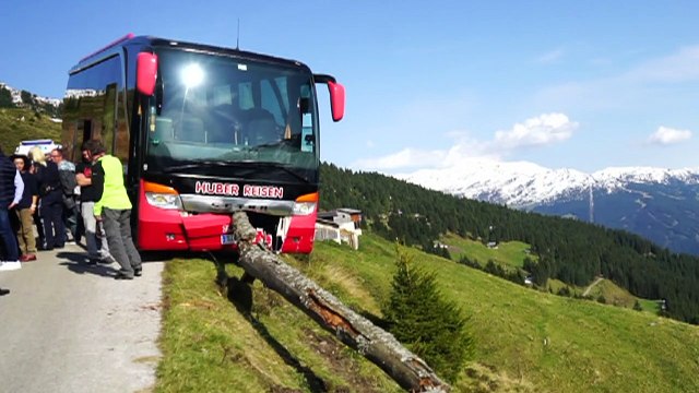 Man saves bus from plunging into ravine in Austrian Alps