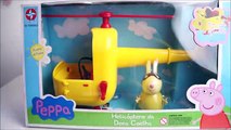 Pig George e Peppa Pig Conhecem o Helicóptero da Dona Coelha Brinquedos Família Peppa Pig