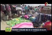 Chimbote: incendio en asentamiento humano consume 30 viviendas
