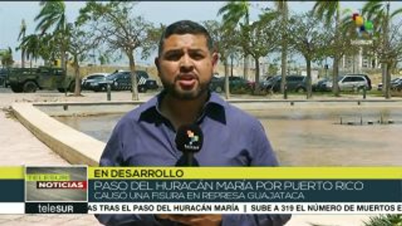 teleSUR Noticias. Puerto Rico: Huracán Maria causó fisura en represa