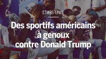 Etats-Unis : des dizaines de sportifs américains à genou pour protester contre Donald Trump