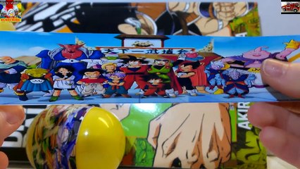 Three Dragon Ball Surprise Egg opening with DBZ Comic Book Son Goku Gohan Buu