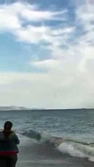 Eurofighter jet plunges into sea