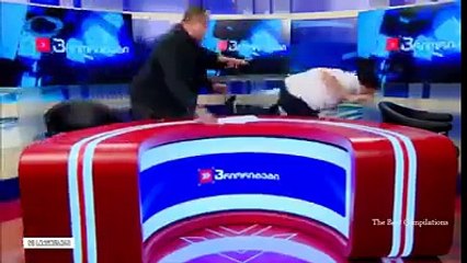 Politicians fights in fron of Media