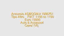 tipo Altro    FIAT  1100 cc 1100