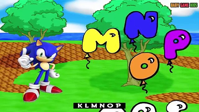 ABC Song -Sonic Cartoon Pre kindergarten school Songs | Nursery Rhymes Preschool Songs |