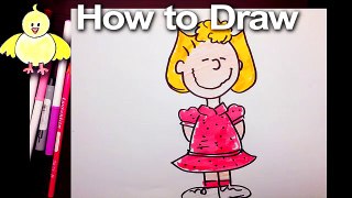 How to draw Sally Brown from the Peanuts! Step by Step Easy Drawing Tutorial