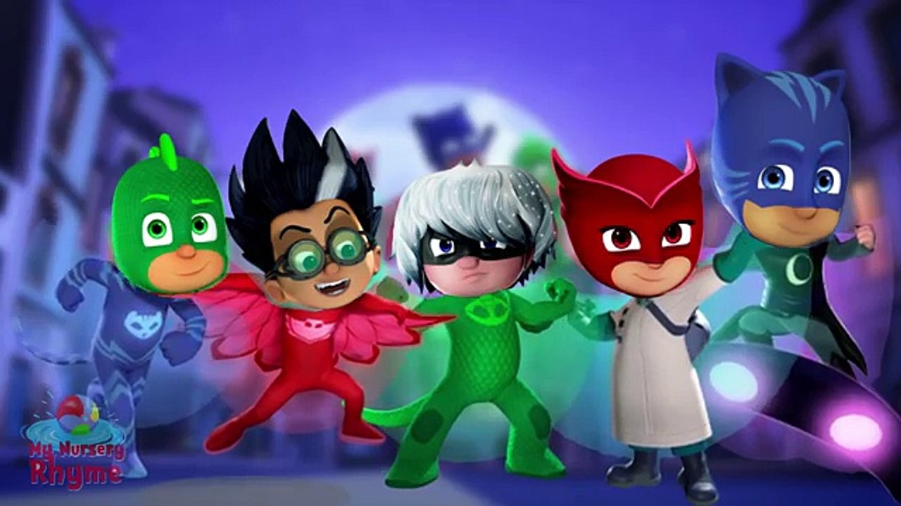 Disney PJ Mask Wrong Heads Finger Family Nursery Rhymes for Kids