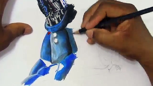 Dibujando a Toy Bonnie y Old Bonnie - Five Nights At Freddys 2
