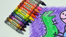 Peppa Pig Coloring Pages Coloring Book Learn Coloring George Pig Using Crayola Crayons Rainbow Basic
