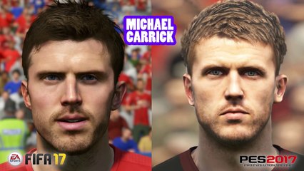 PES 2017 vs FIFA 17 Manchester United Futbolcular Yüz Karşılaştırması (Ibrahimovic, Pogba)