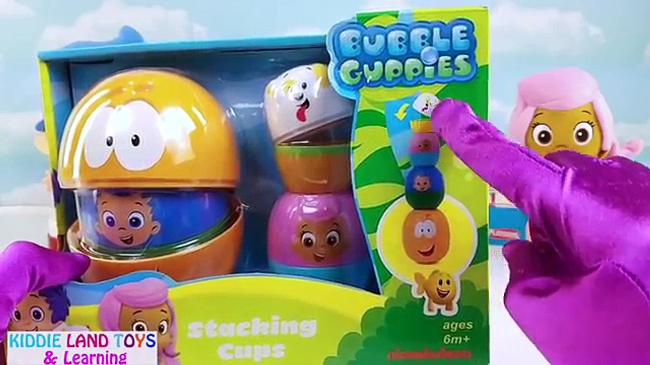 Bubble Guppies Surprise Eggs Stacking Nesting Cups Learn Colors & Sizes Finger Family Nursery Rhymes