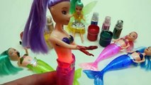 Learn Colors for Children Painted Hands Mermaids Toys Finger Family Nursery Rhymes Video