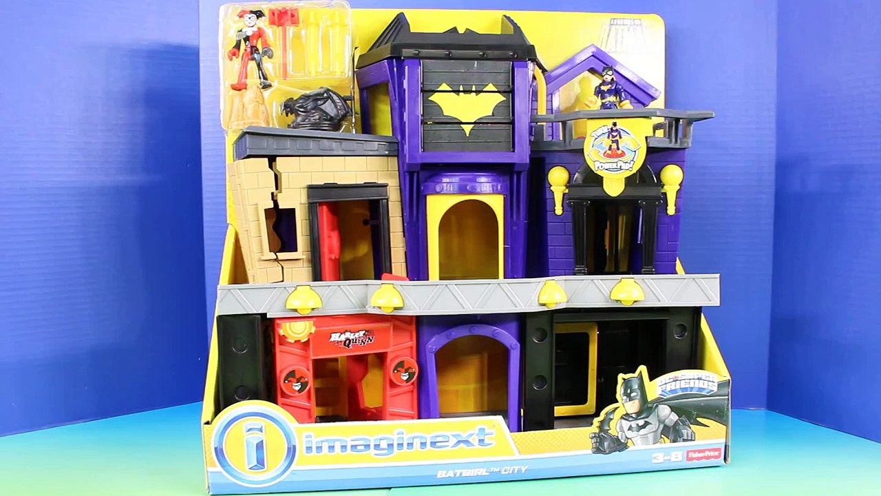 Imaginext Batgirl City Playset With Harley Quinn Joker Batman And Batgirl Jammin To Boombox Music