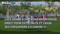 L'énorme plaquage en mode rugbyman de Lucas Zidane qui lui vaut un carton rouge !