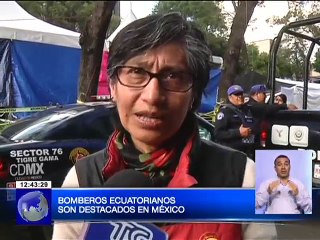Informe de los Bomberos Ecuatorianos en México