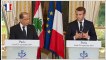 Emmanuel Macron reçoit Le président libanais Michel Aoun à Paris