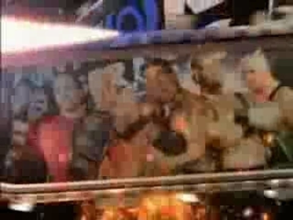 Raw 5 11 07 Jeff Hardy & Mysterio vs Finlay & Kennedy-part-1