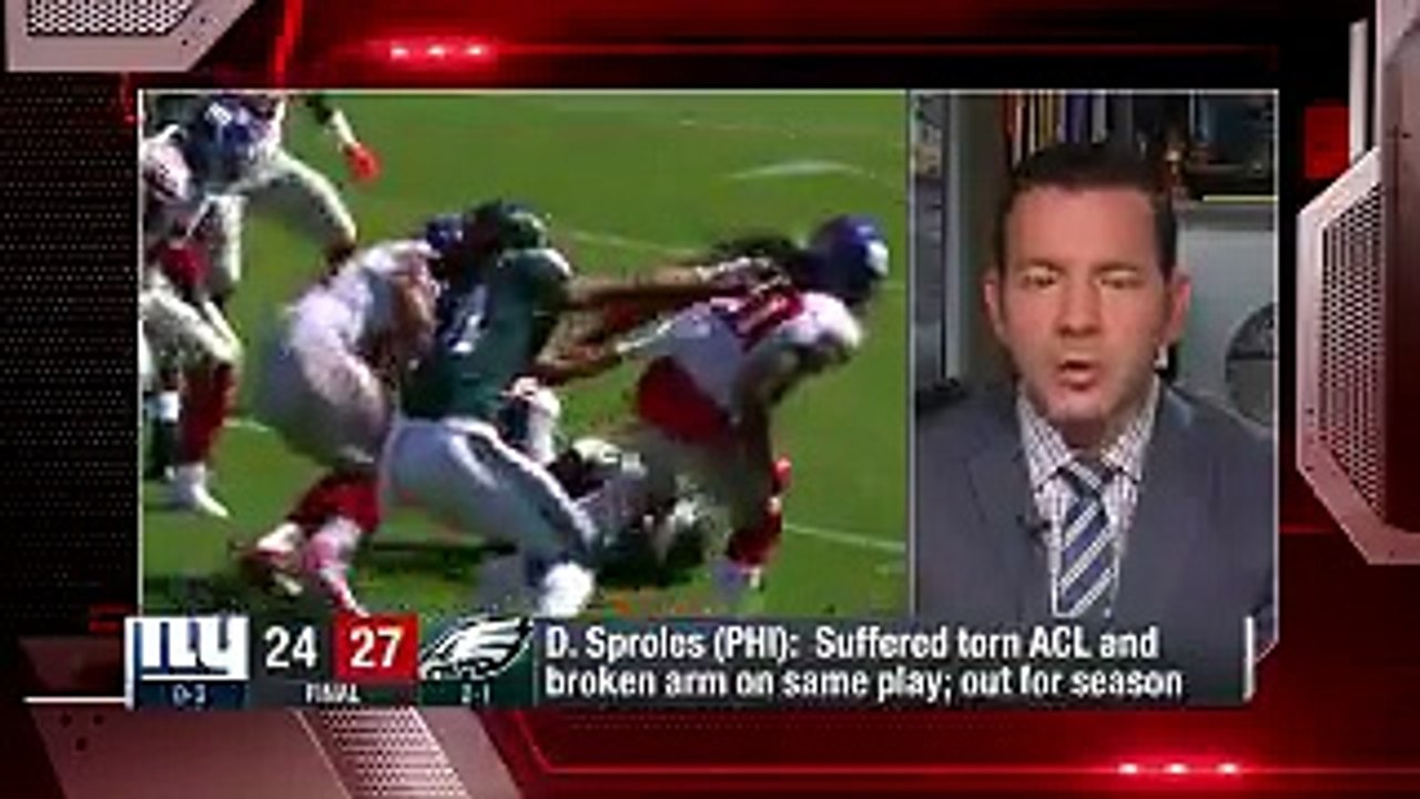 Eagles RB Darren Sproles IS OUT FOR THE SEASON.