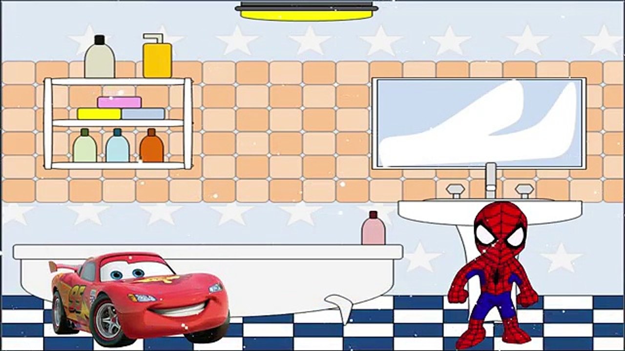 Disney Cars MCQUEEN and Spiderman Stories Five little monkeys