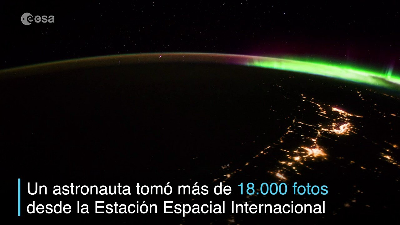 La esplendorosa aurora boreal, vista desde el espacio