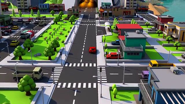 Cartoon for children. Fire at the gas station fire engine - Cartoon fireman with Handy Andy