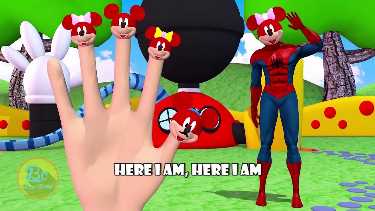 Spiderman Mickey Mouse Clubhouse Finger Family | 3D Animation In HD From Binggo Channel