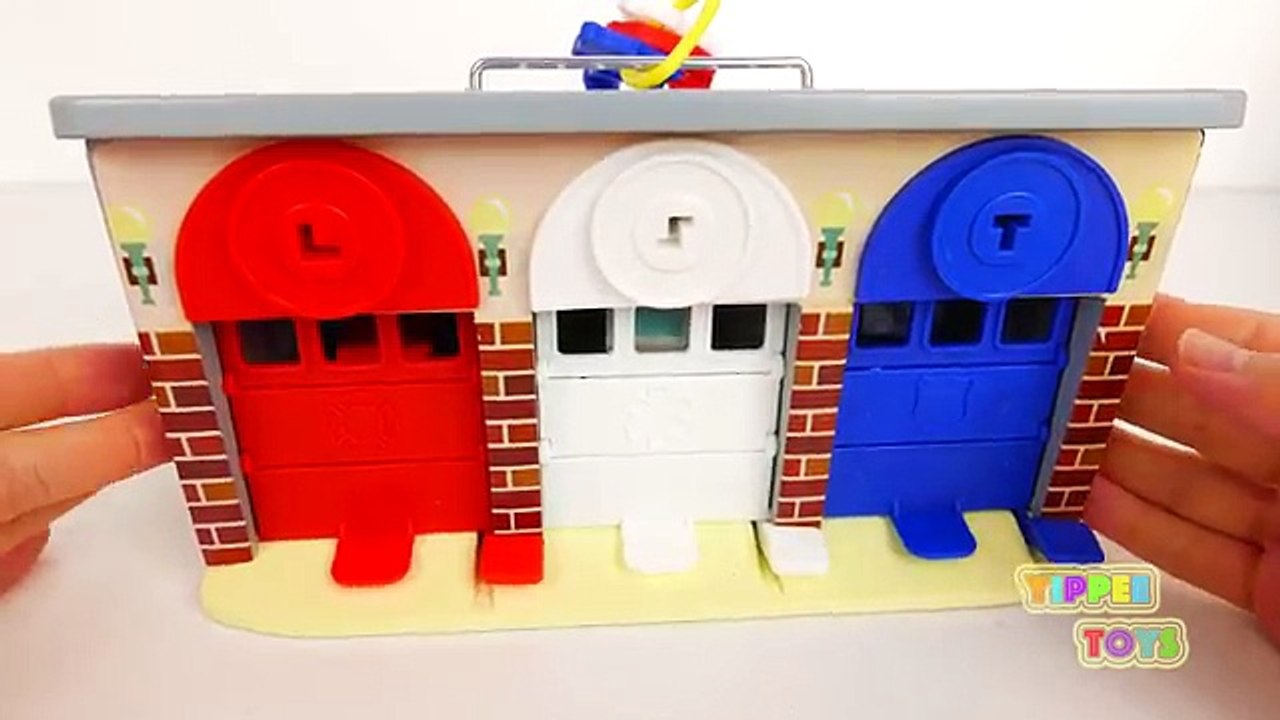 Fire Truck Police Car Ambulance Emergency Vehicles with Garage Playset for Kids