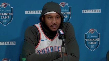 "Who, ME!?" Carmelo Anthony Reacts to Coming Off the Bench in OKC