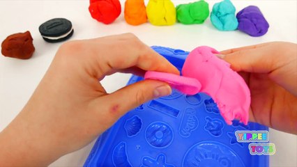 Play Doh Rainbow Oreo Cookies How to Make Play Dough Food