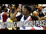 Stanley Johnson Andre Drummond & Frank Kaminsky VS Metta World Peace! Drummond HEATED STAREDOWN!