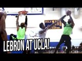 LEBRON JAMES Hoops at UCLA Gym VS LiAngelo Ball, UCLA & NBA Players!