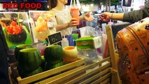 Angels Melon Smoothie - Night Life with Beautiful Girl | Thai Street Food in Bangkok Thailand