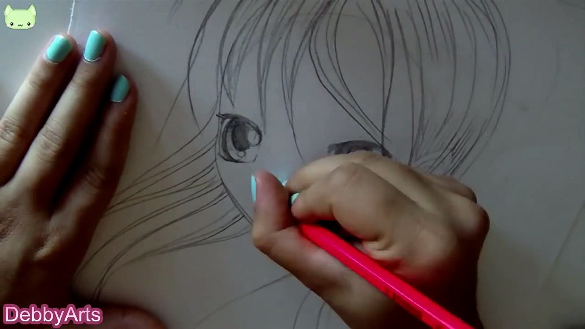Disegnare E Colorare Un Viso Femminile How To Draw And Colour A Girl Manga Face